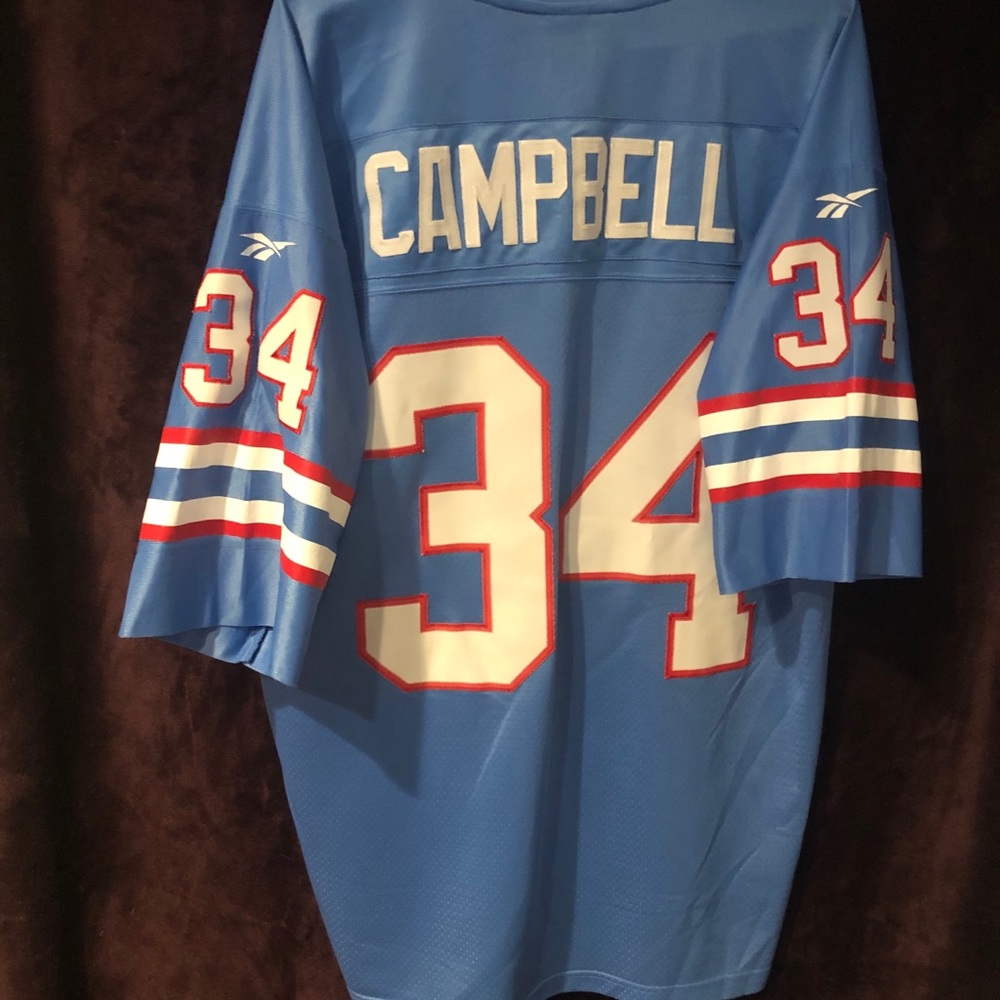 Vintage Earl Campbell Oilers 80s Reebok Jersey